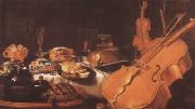 Pieter Claesz Still Life with Musical instruments (mk08) Norge oil painting reproduction